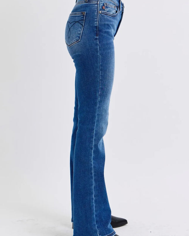Judy Blue Full Size Run Mid-Rise Bootcut Jeans with Thermal Lining