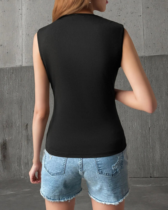 Cutout Sleeveless Tank Top