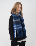 Blue/White/Gray plaid / One Size