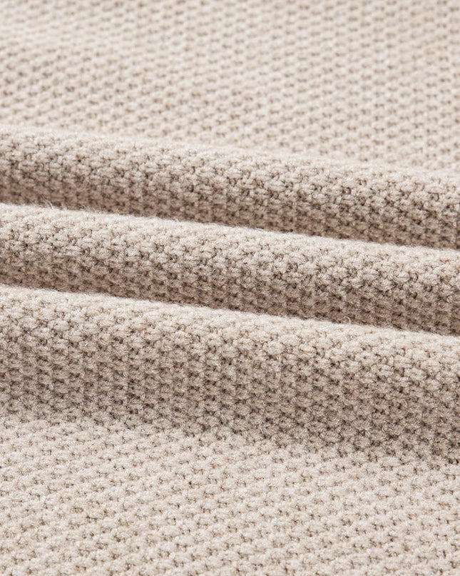 Color Block Knit Striped Sleeve Detail Casual Sweater