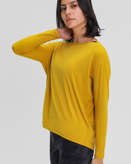 Millennia Loose Fit Active Top Mustard