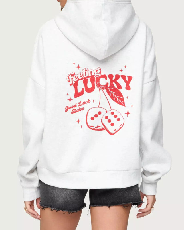 Drop Shoulder Graphic Hoodie with Kangaroo Pocket