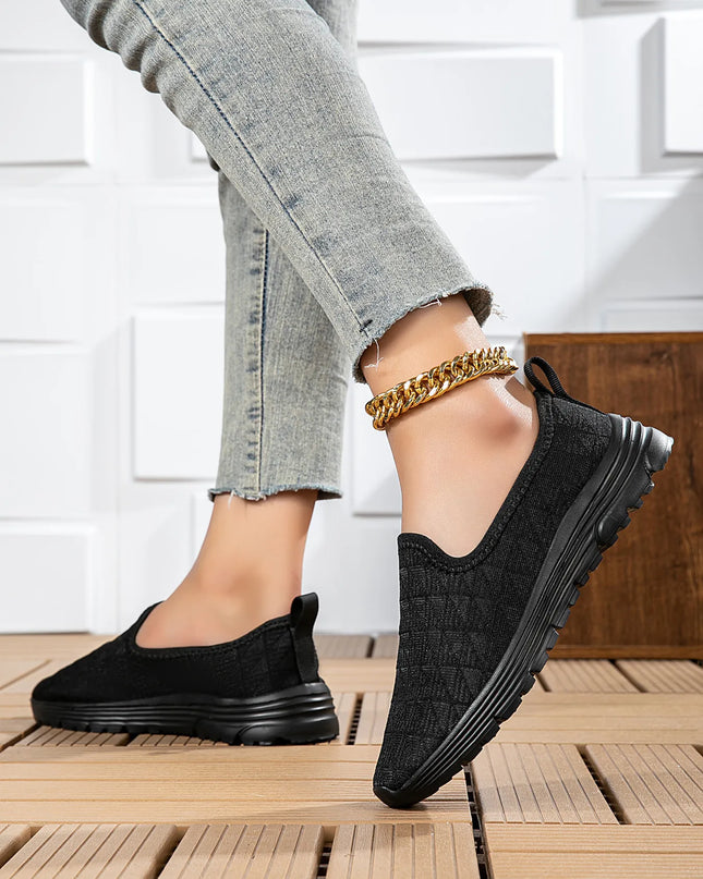 Breathable Mesh Slip-On Sneakers 