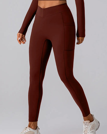 High Waist Active Leggings with Pockets 