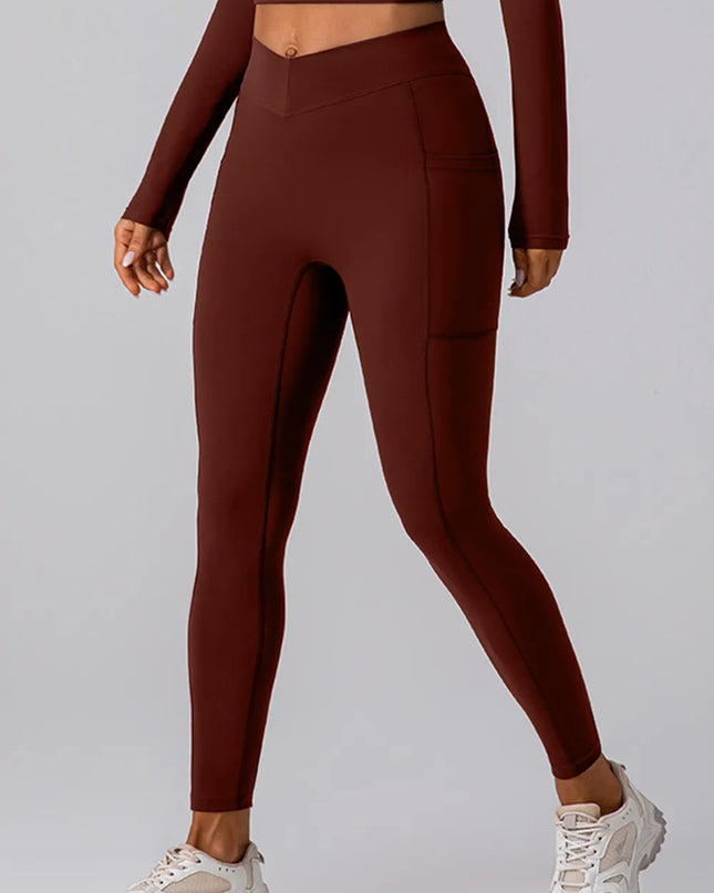 High Waist Active Leggings with Pockets 