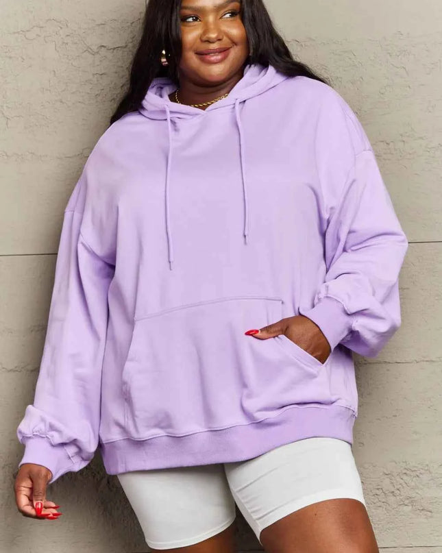 Full Size Drawstring Long Sleeve Hoodie