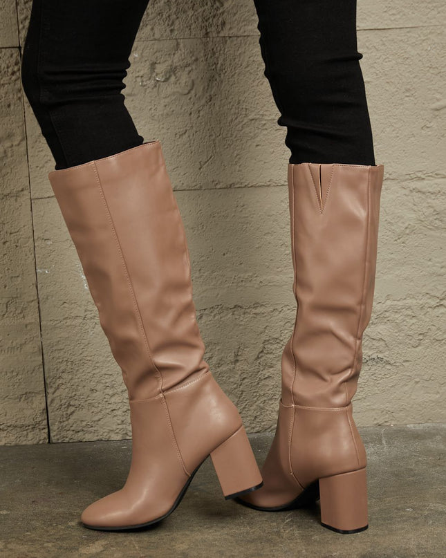 East Lion Corp Block Heel Knee High Boots