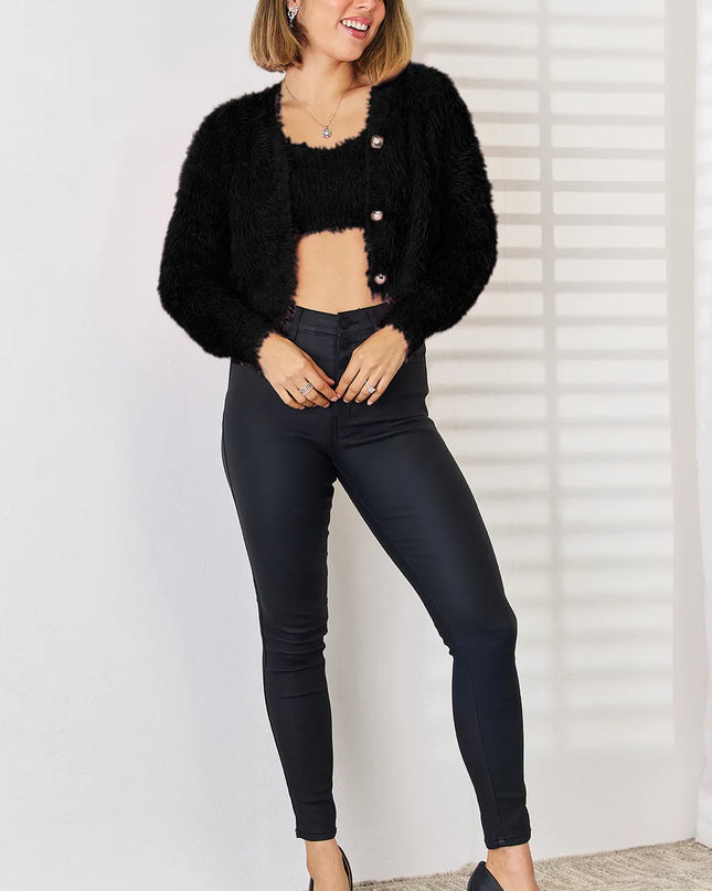 Scoop Neck Vest and Cardigan Sweater Set