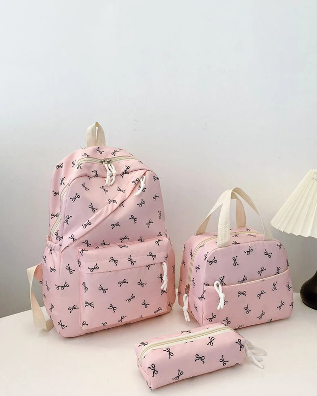 Bow Print 3-Piece Bag Set 