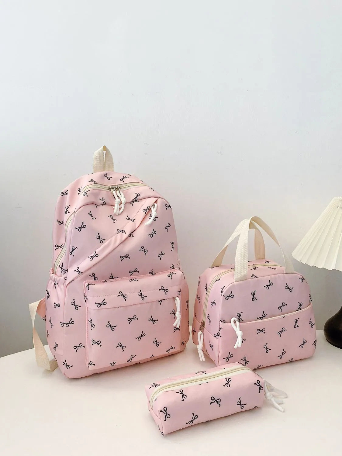 Bow Print 3-Piece Bag Set 