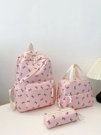 Bow Print 3-Piece Bag Set 
