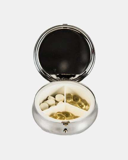 Nicole Lee USA Print Metallic Circular Small Pill Case