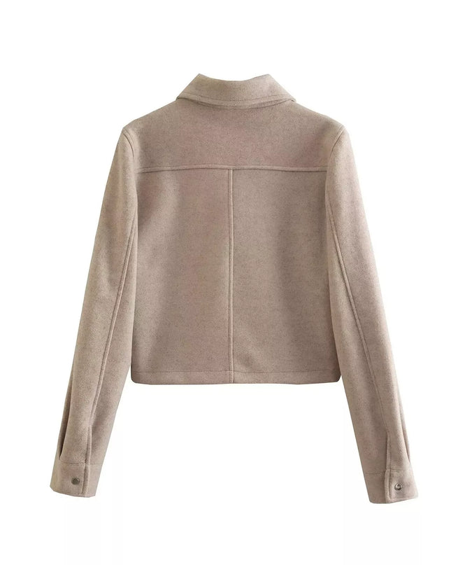 Snap Down Long Sleeve Jacket