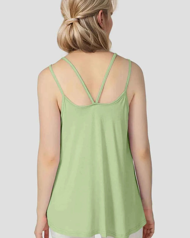 Basic Bae Bamboo Scoop Neck Double Spaghetti Straps Cami