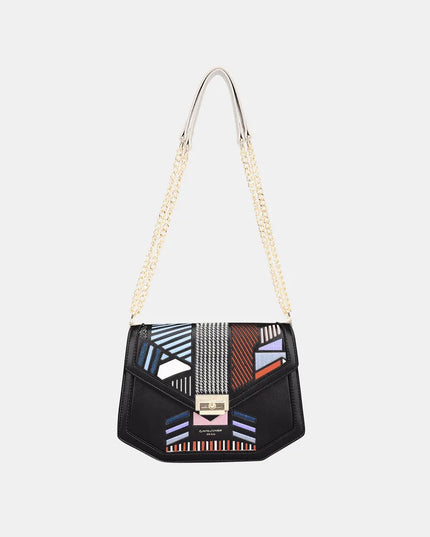 David Jones Geometric Print Crossbody Bag Black One Size