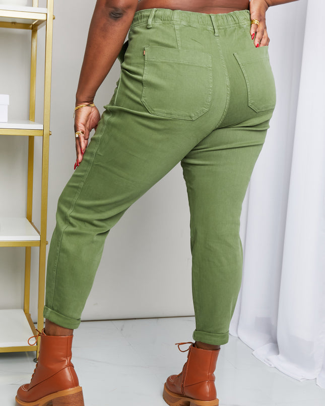 Judy Blue Full Size Drawstring Waist Pocket Jeans