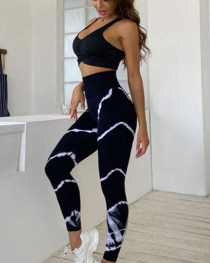 Slim Fit High Waist Long Active Pants