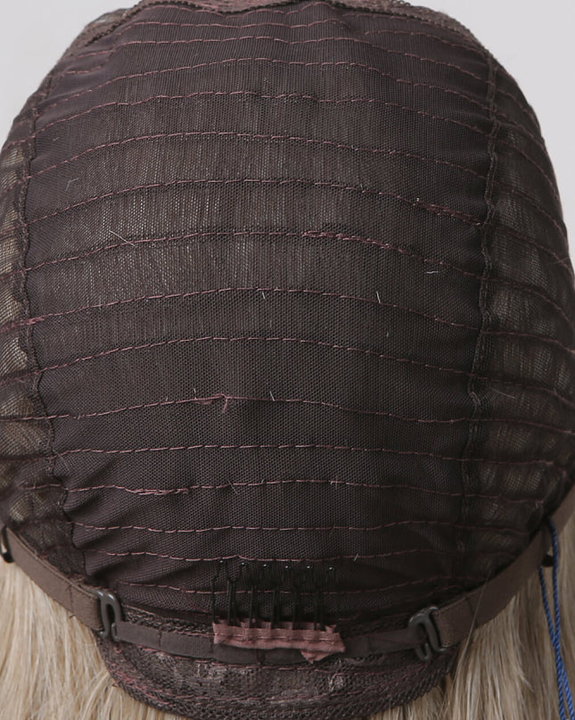 13*2" Lace Front Wigs Synthetic Long Wave 24" 150% Density in Medium Blonde Highlights