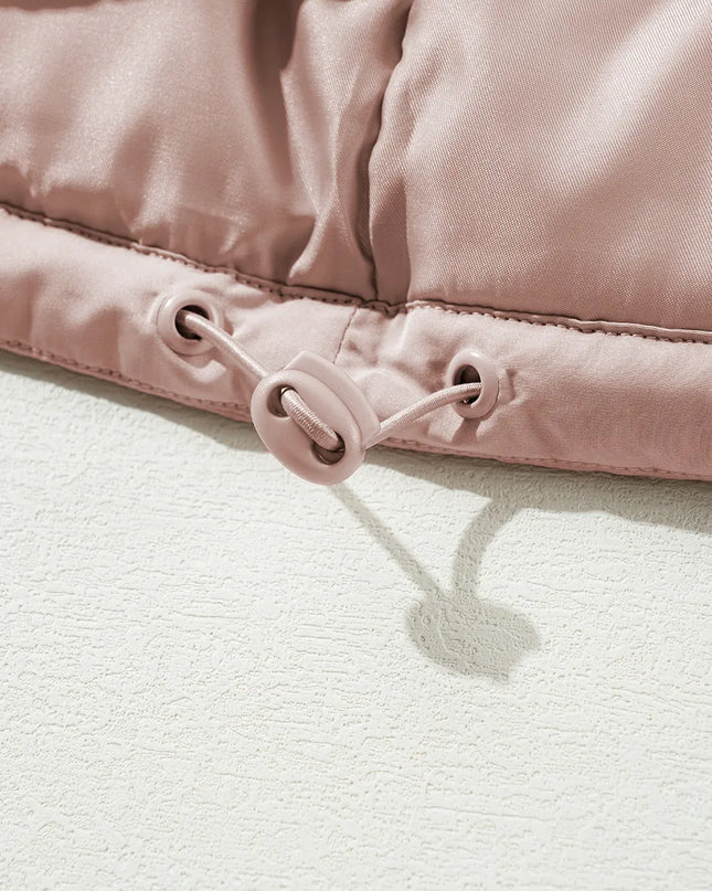 Turtleneck Zip Up Long Sleeve Winter Coat