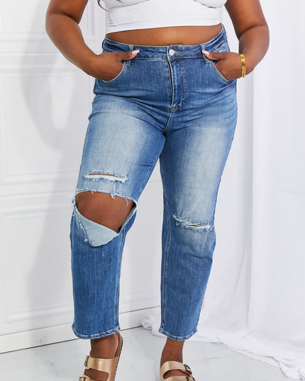 RISEN Full Size Emily High Rise Relaxed Jeans