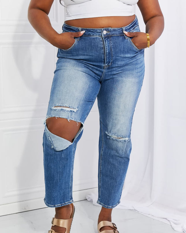 RISEN Full Size Emily High Rise Relaxed Jeans