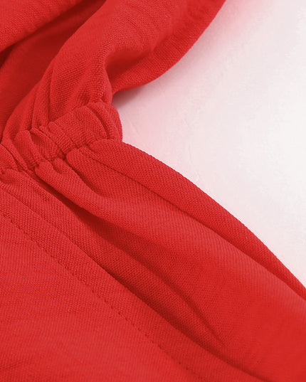 Tied Flounce Sleeve Plunge Romper