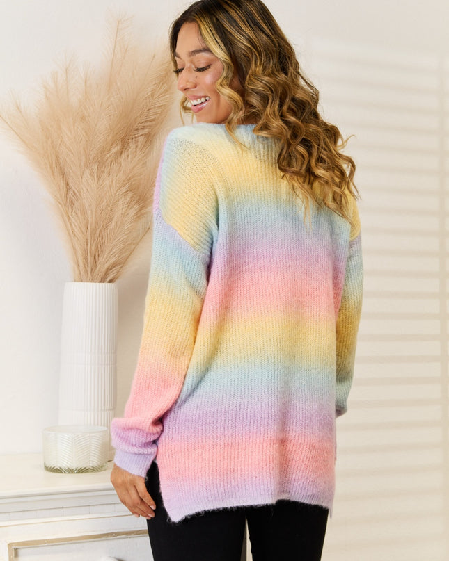 Angel Wings Gradient V-Neck Sweater 