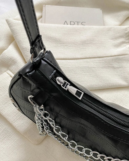 Chain PU Leather Shoulder Bag 