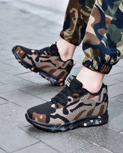 Camouflage Mesh Athletic Sneakers 