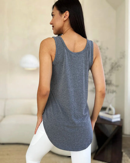 Basic Bae Full Size Round Neck Curved Hem Tank