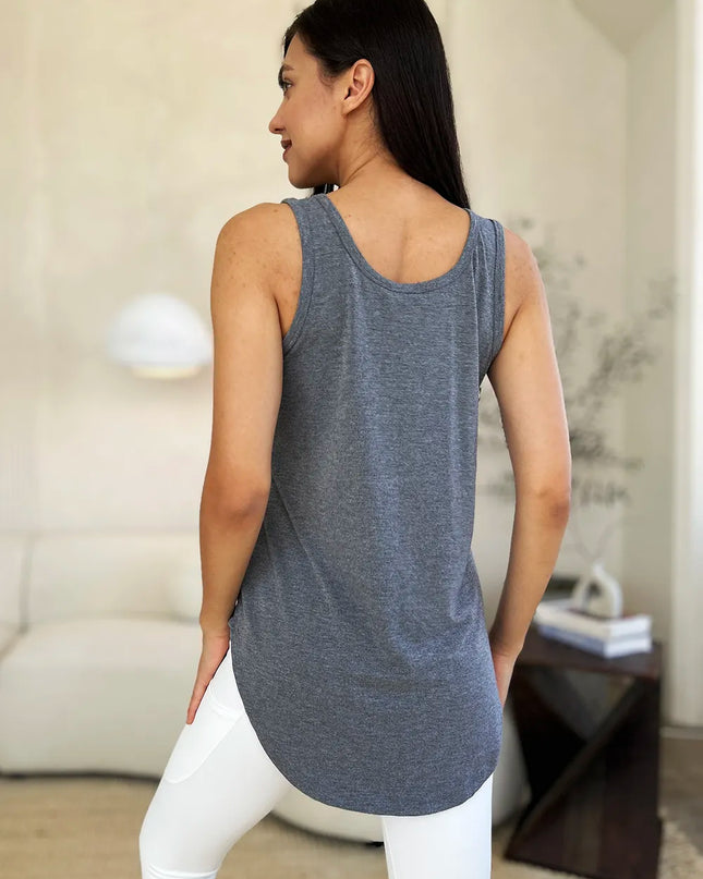 Basic Bae Full Size Round Neck Curved Hem Tank