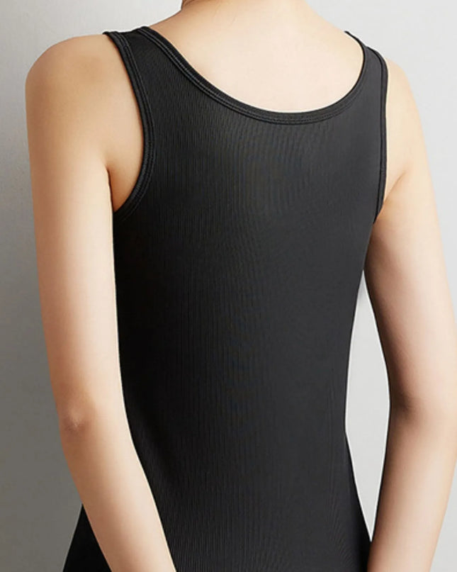 Plus Size Ribbed Scoop Neck Tank Top
