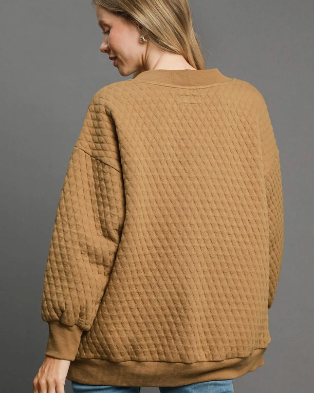 Umgee Button-Up Jacquard Cardigan