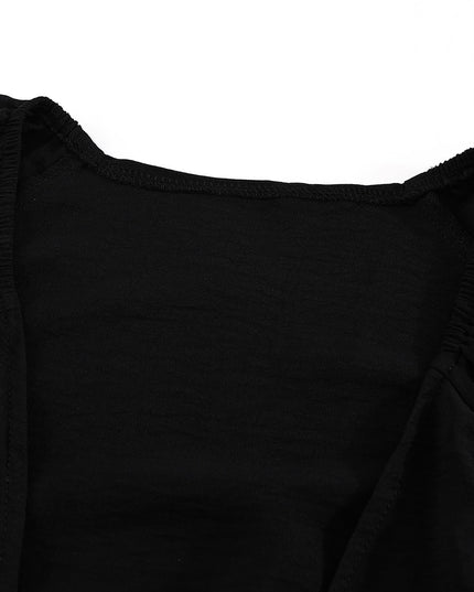 Tied Flounce Sleeve Plunge Romper