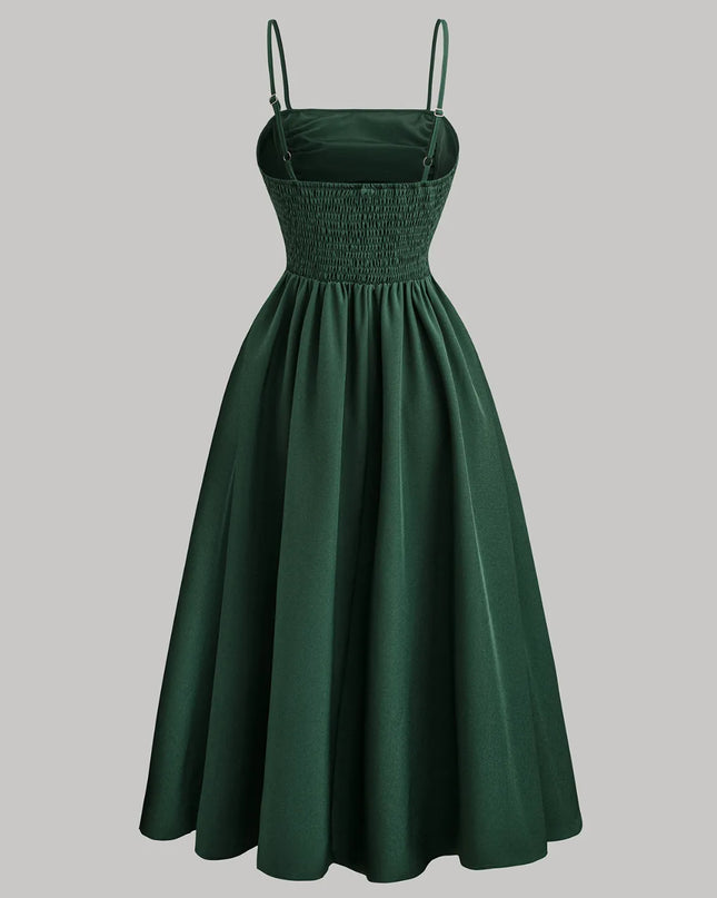 Smocked Square Neck Cami Dress