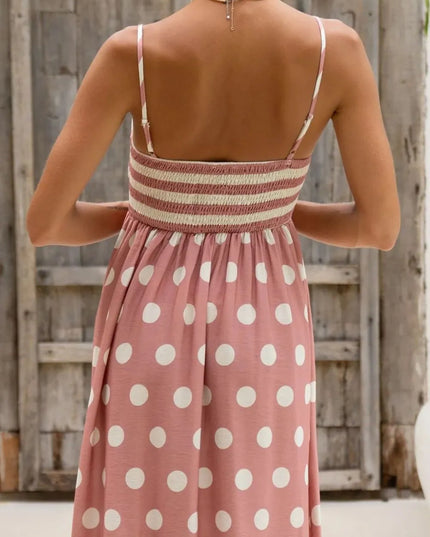 Polka Dot Square Neck Cami Dress