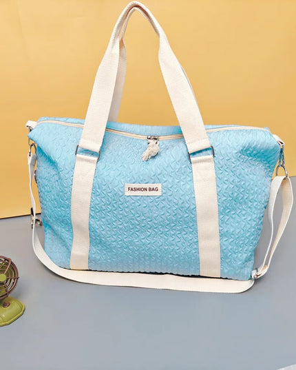 Textured Nylon Travel Bag