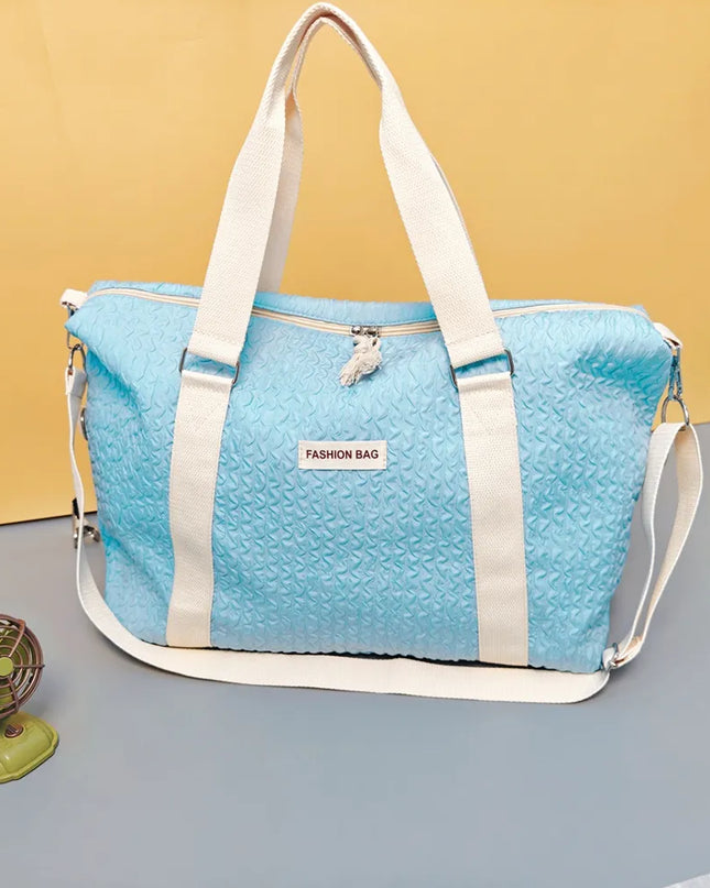 Textured Nylon Travel Bag