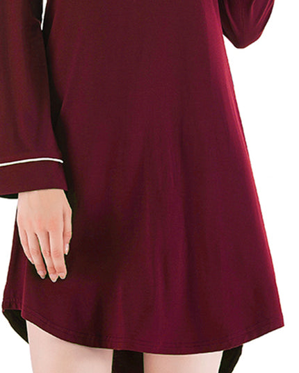 Round Neck Night Dress with Pocket