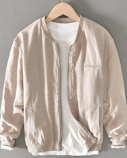 Men's Plus Size Zip Up Long Sleeve Jacket Khaki