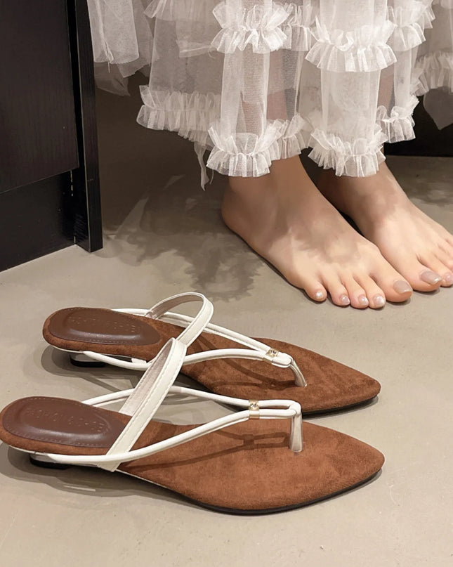 T-Strap Thong Sandals 