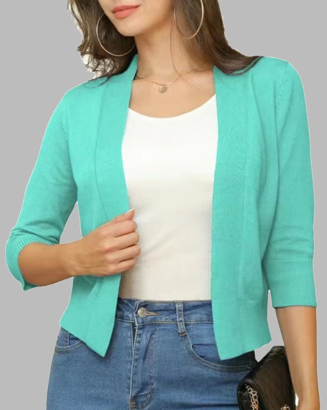 Open Front Cardigan Teal