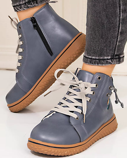 Round Toe Platform Boots