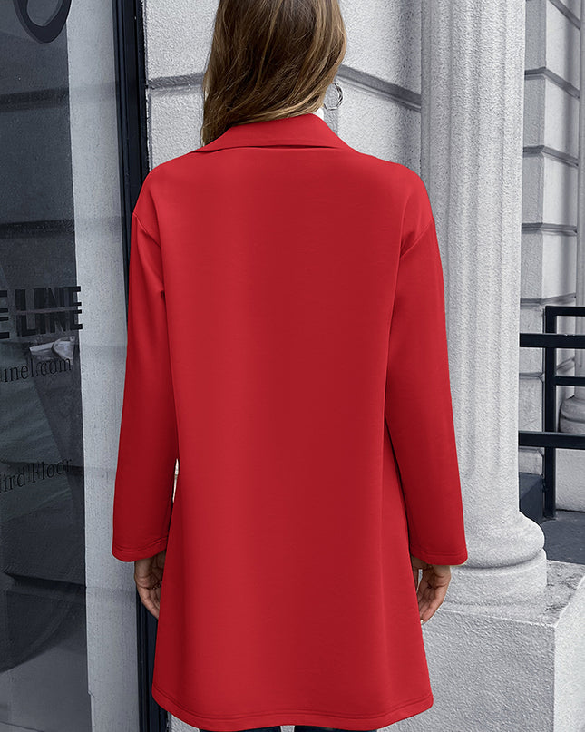 Ivy Lane Lapel Collar Long Sleeve Blazer