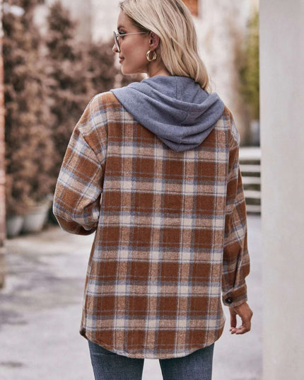 Oversized Plaid Button Up Shacket