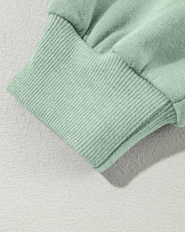 Drop Shoulder Zip Up Jacket and Drawstring Pants Active 2pcs Set