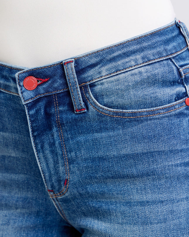 Judy Blue Full Size Mr Plaid Print Cuff Bf Jeans Plus Size