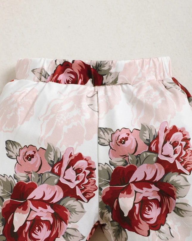 Children's Floral Top and Pants Set