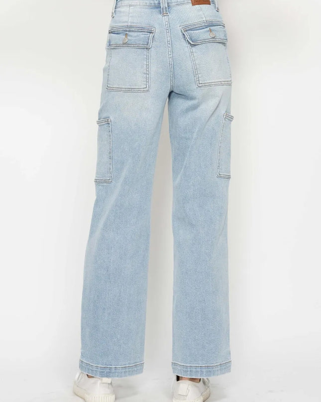 Judy Blue Full Size High Waist Straight Cargo Jeans