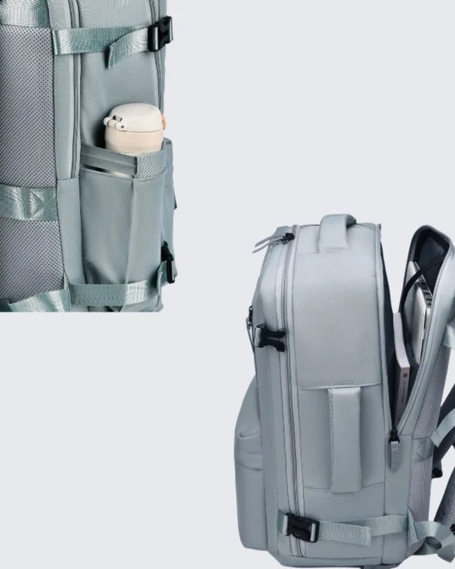 Oxford Cloth Side Pockets Backpack Bag with Handles